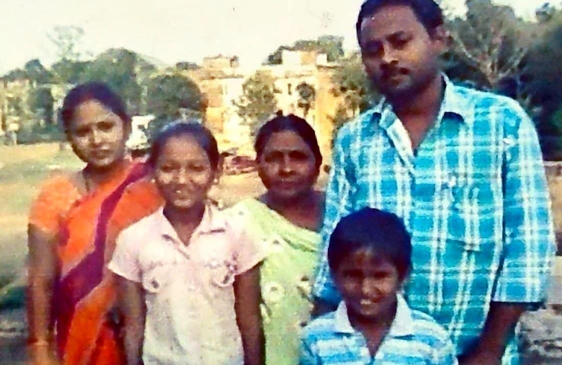 My mother, father, grandmother, sister and me, at ten.